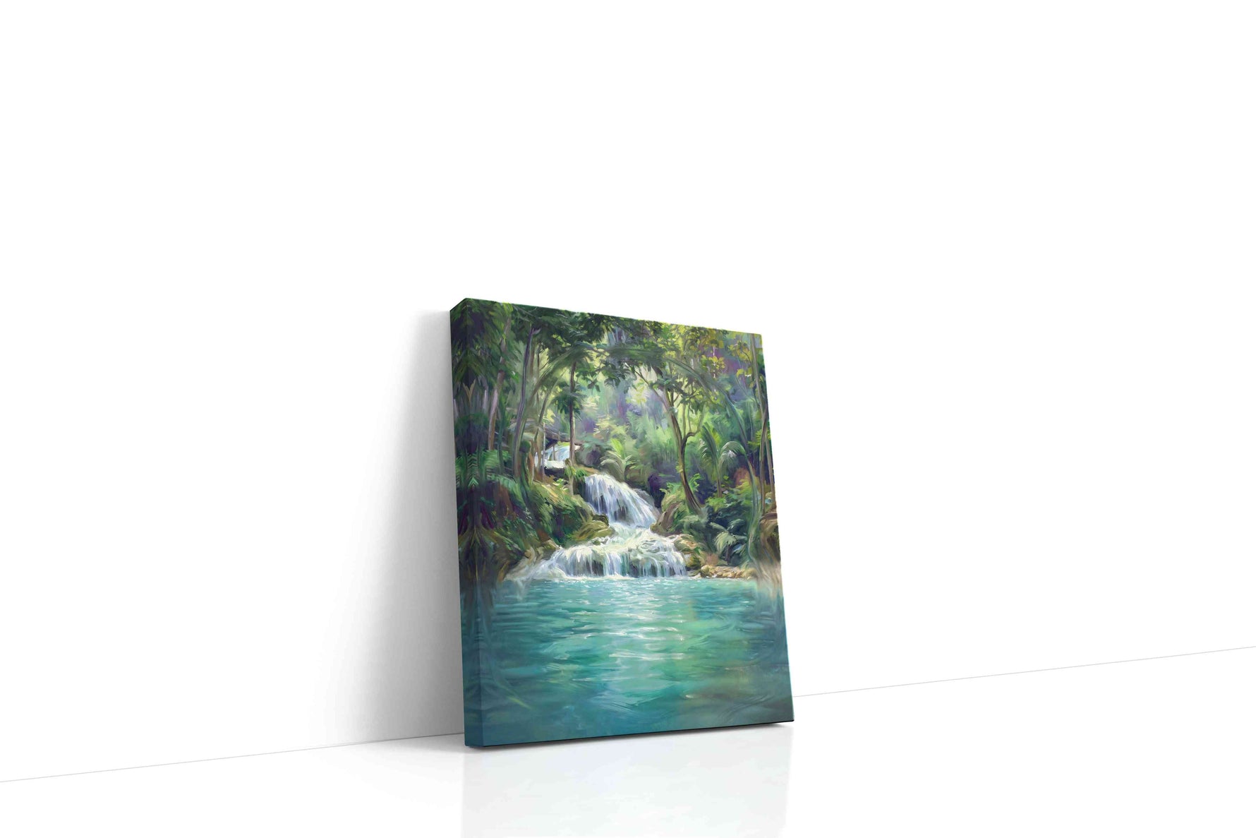 Whispering Falls of Serenity landscape canvas print, gallery-wrapped, ready to hang