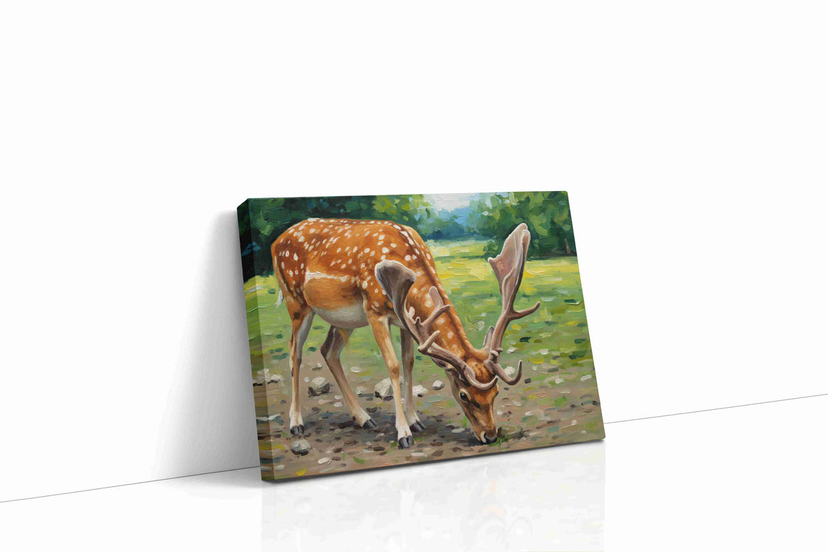 Whispering Meadow Elegance animals canvas print gallery-wrapped landscape canvas studio shot