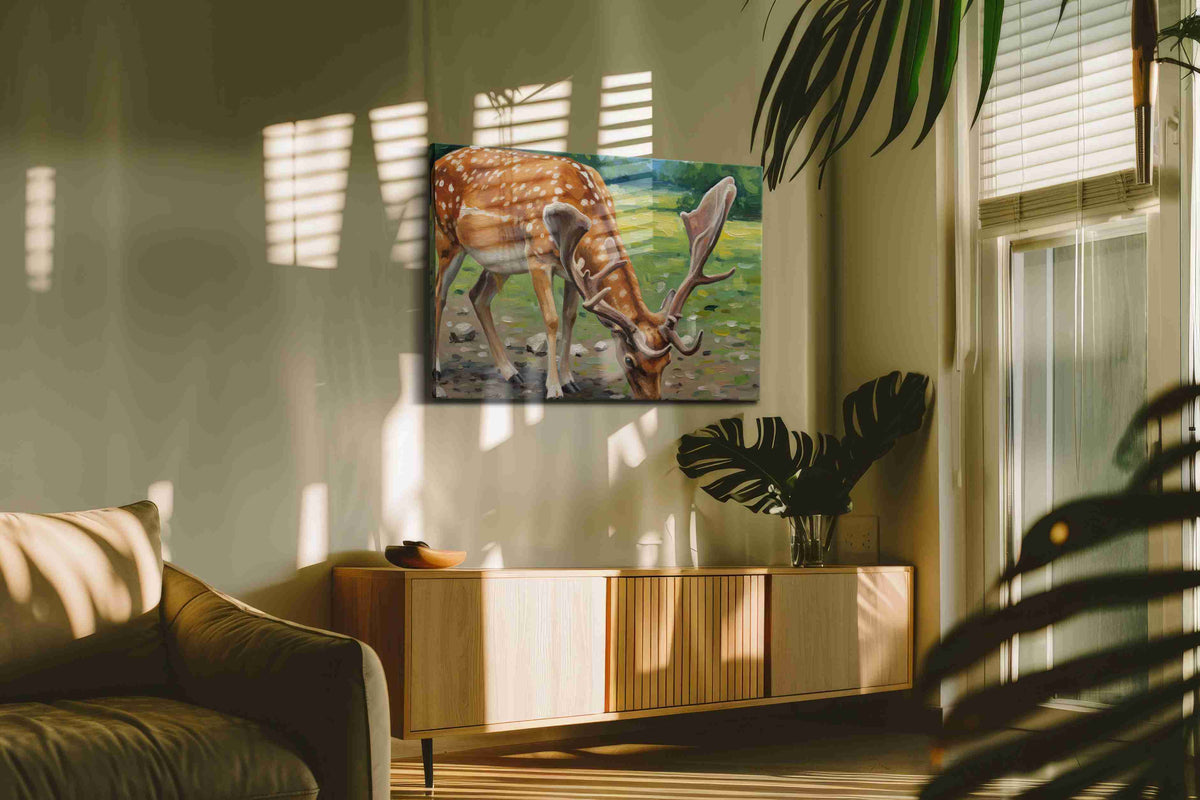 Whispering Meadow Elegance – animals canvas wall art, gallery-wrapped, ready to hang