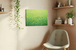 Whispering Meadow Radiance nature canvas print, displayed in a living room