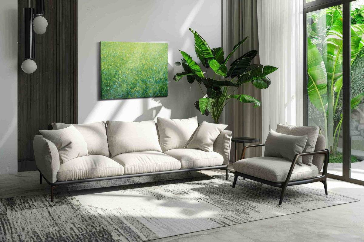 Whispering Meadow Radiance nature canvas print, on wall, lifestyle preview