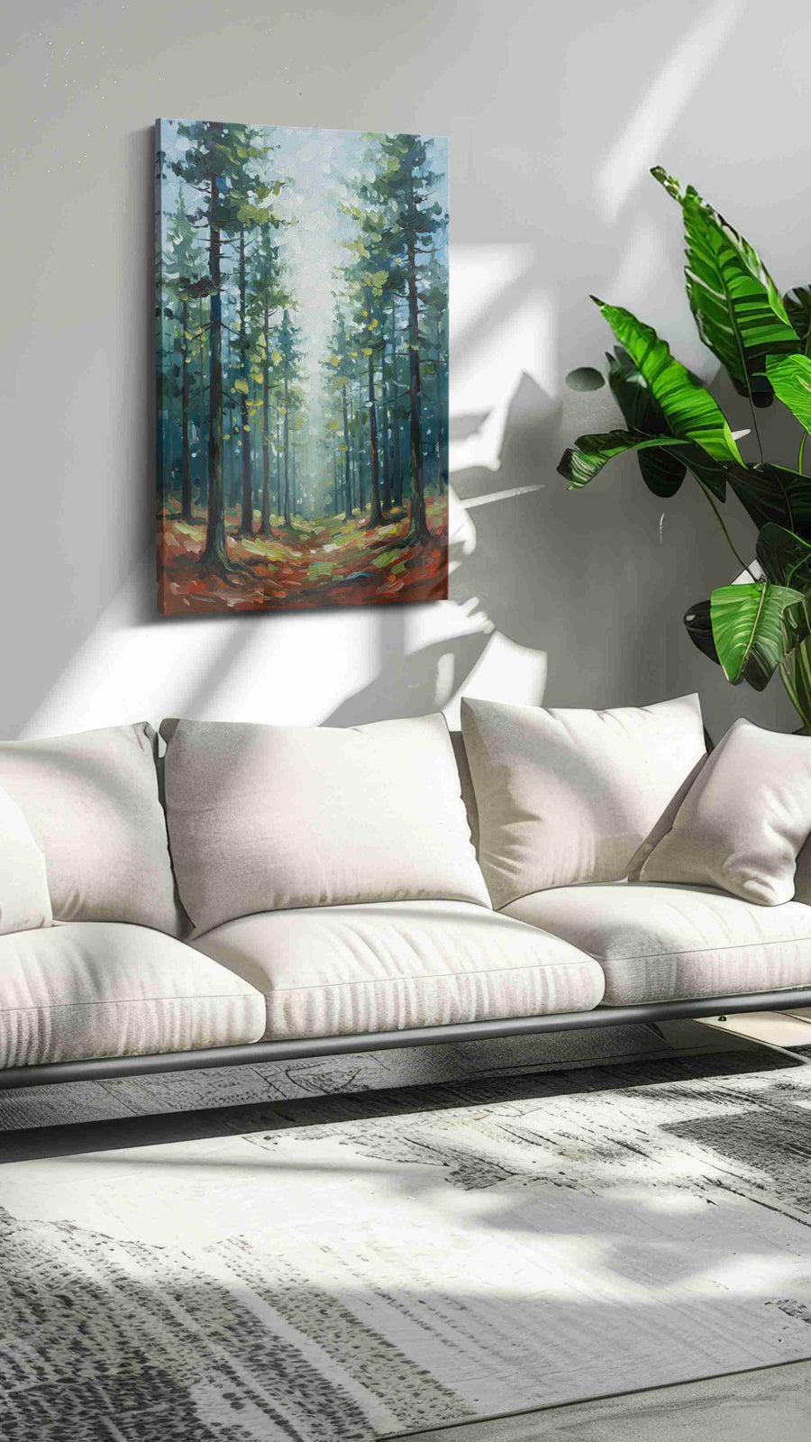 Whispering Pines Symphony – nature canvas wall art, gallery-wrapped, ready to hang