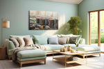 Whispering Woods Awakening landscape canvas print, hanging on wall
