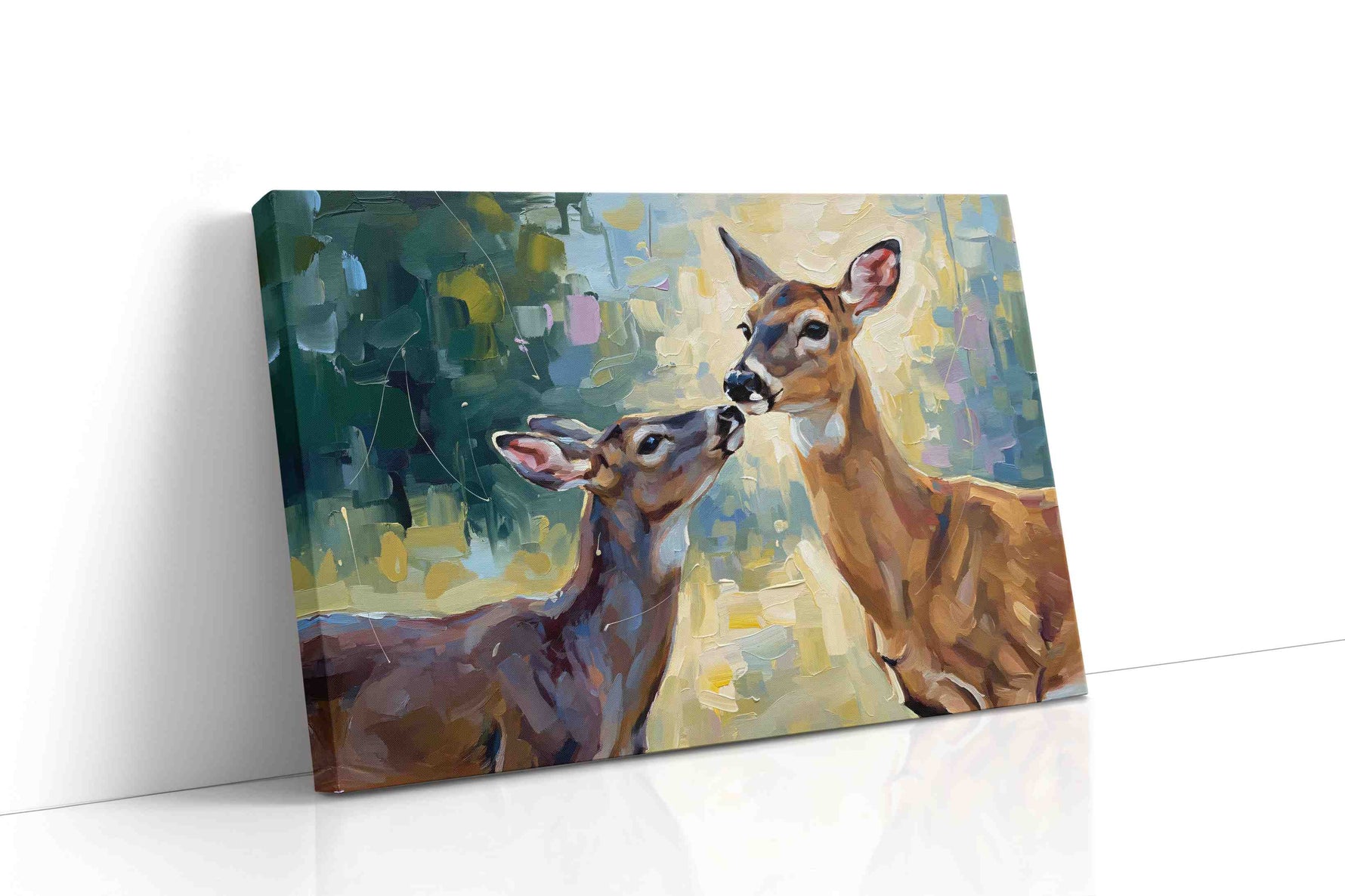 Whispering Woods Harmony animals canvas print gallery-wrapped landscape canvas studio shot