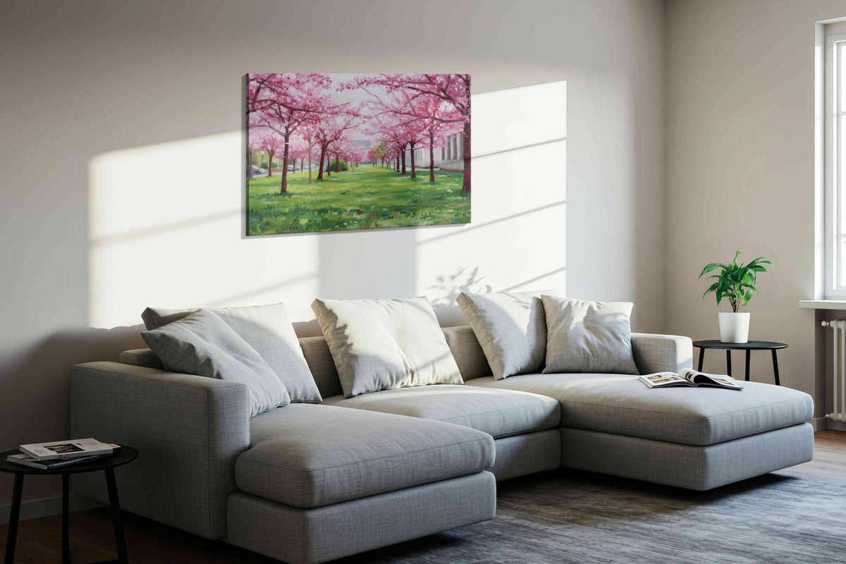 Whispers of Cherry Blossoms – nature canvas wall art, gallery-wrapped, ready to hang