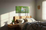 Whispers of Delicate Wings nature canvas print, displayed in a bedroom