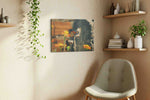 Whispers of Monarch Butterfly floral canvas print, hanging on wall — view 3