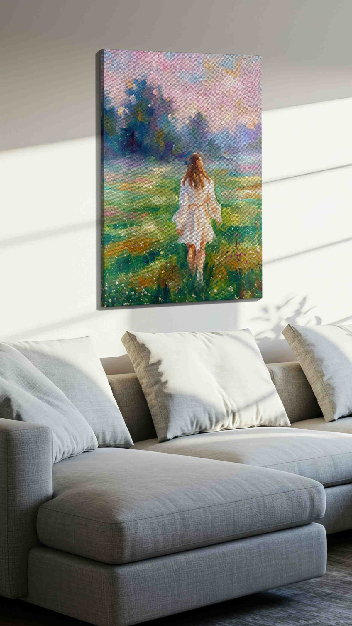 Whispers of a Dreamy Meadow – landscape canvas wall art, gallery-wrapped, ready to hang
