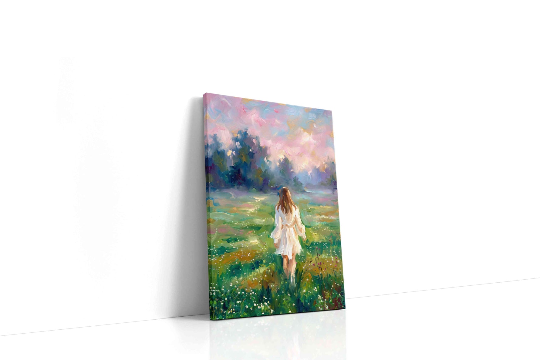 Whispers of a Dreamy Meadow landscape canvas print gallery-wrapped portrait canvas studio shot