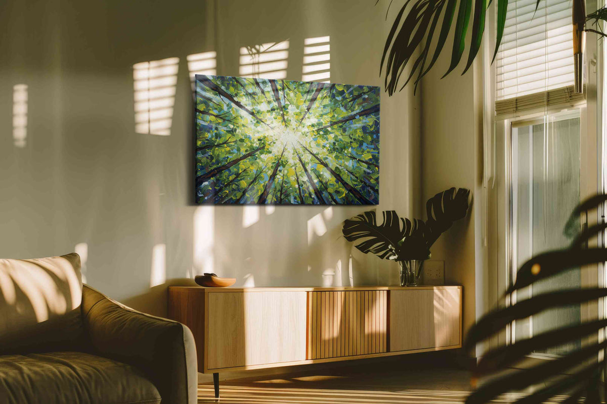 Whispers of the Canopy II nature canvas print, on wall, lifestyle preview