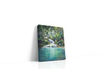 Whispers of the Emerald Cascade landscape canvas print, gallery-wrapped, ready to hang