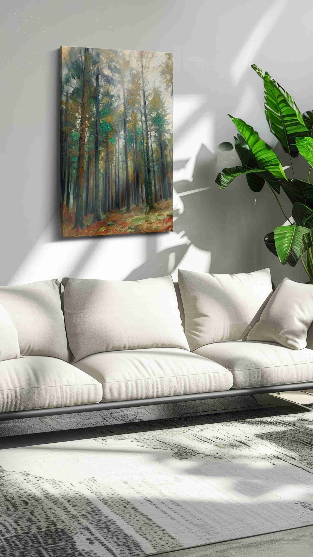 Whispers of the Enchanted Forest landscape canvas print, hanging on wall