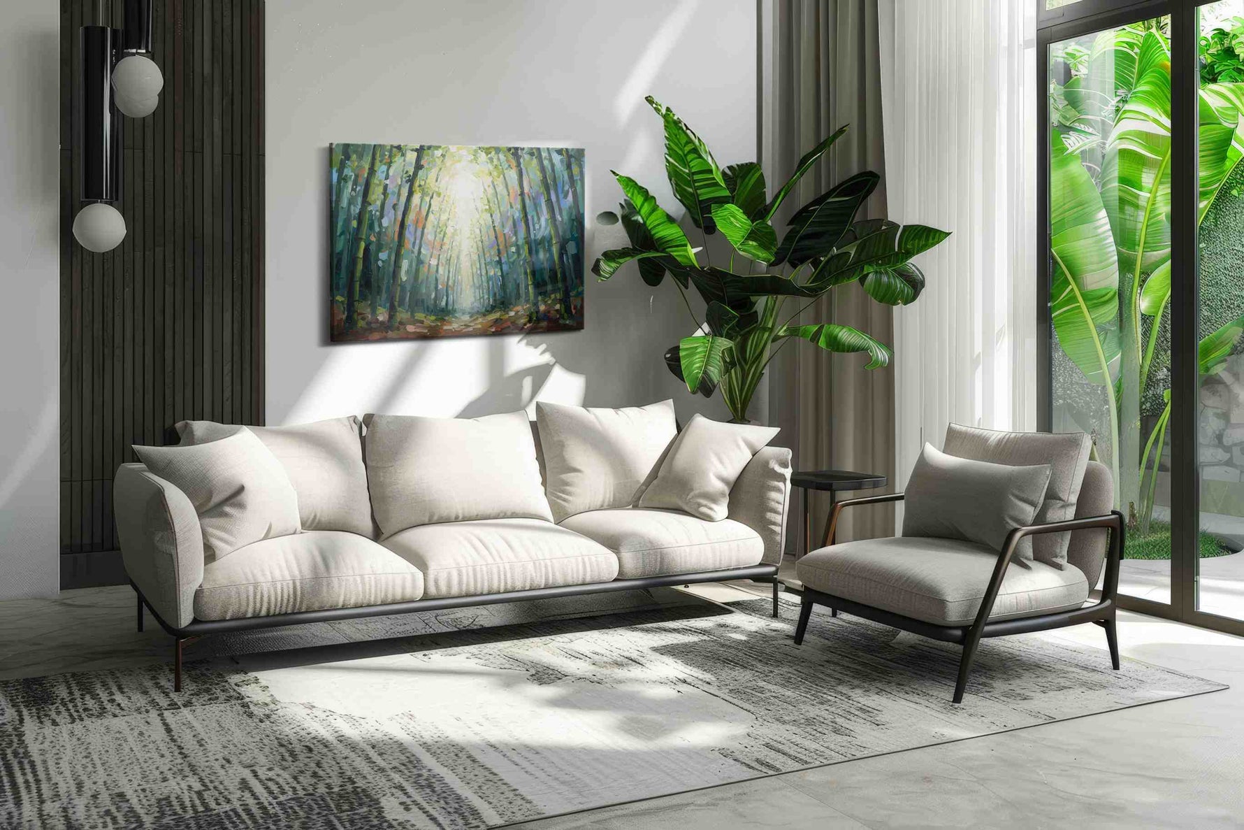 Whispers of the Enchanted Grove II nature canvas print, hanging on wall — view 2