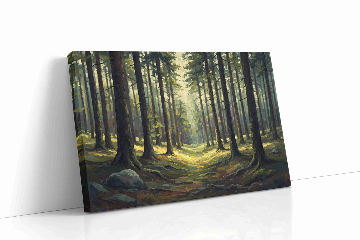 Whispers of the Enchanted Woods landscape canvas print gallery-wrapped landscape canvas studio shot