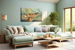Whispers of the Forest animals canvas print, hanging on wall