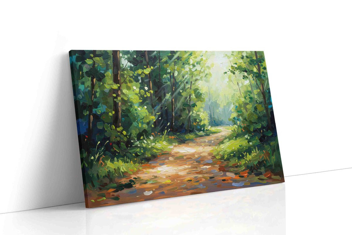 Whispers of the Forest Trail nature canvas print, gallery-wrapped, ready to hang