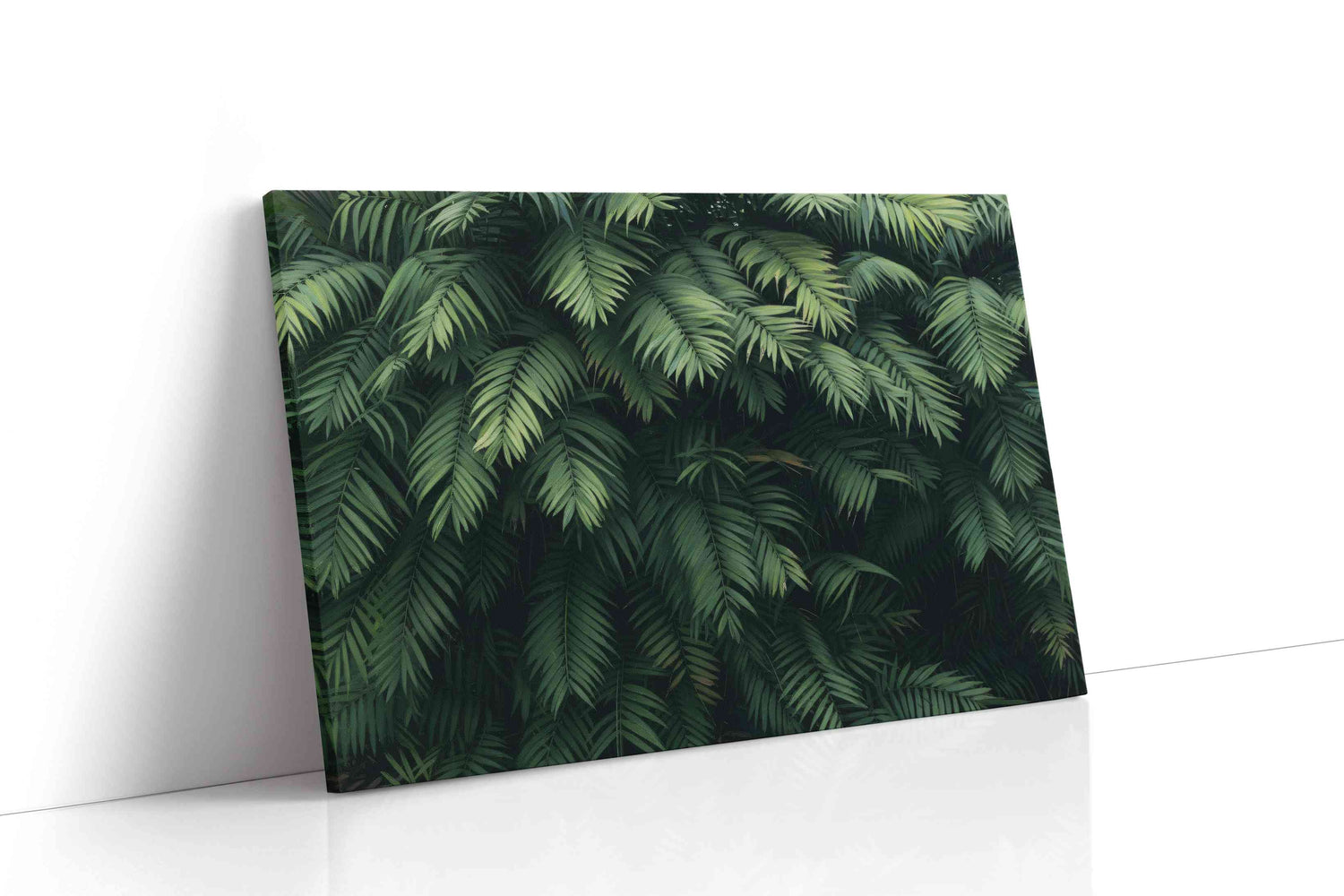 Whispers of the Jungle Canopy leaves canvas print, gallery-wrapped, ready to hang