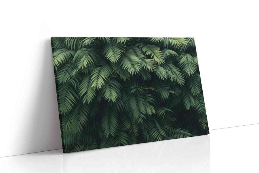 Whispers of the Jungle Canopy leaves canvas print, gallery-wrapped, ready to hang