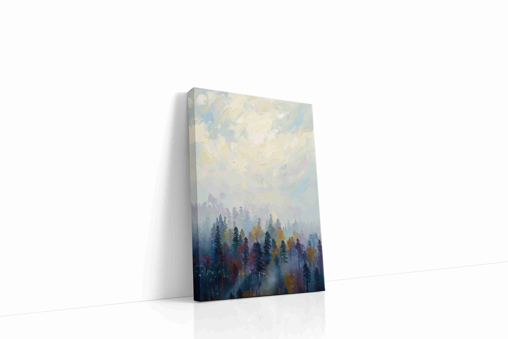 Whispers of the Misty Forest landscape canvas print, gallery-wrapped, ready to hang