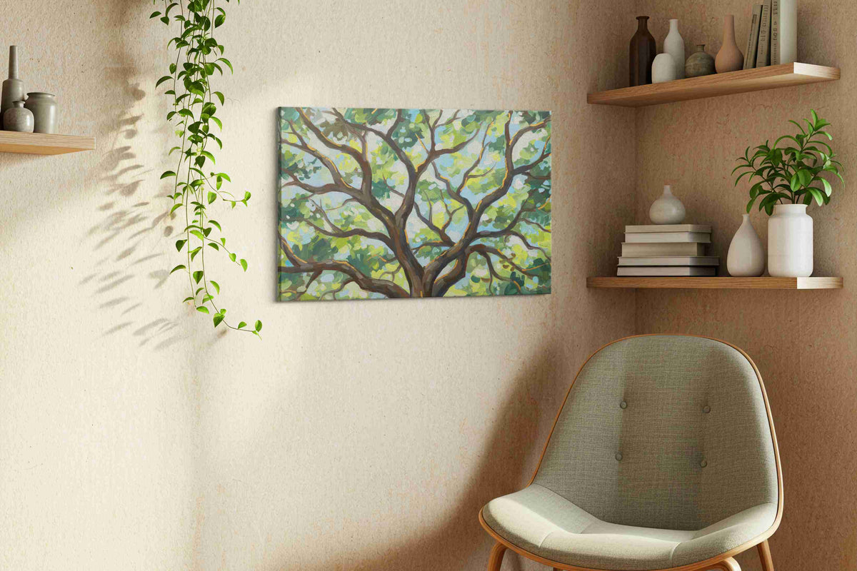 Whispers of the Oak – nature canvas wall art, gallery-wrapped, ready to hang