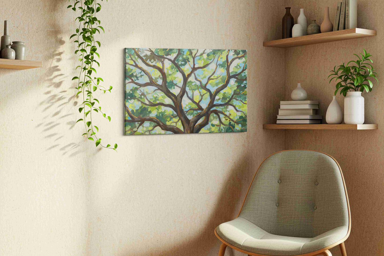 Whispers of the Oak – nature canvas wall art, gallery-wrapped, ready to hang