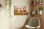 Whispers of the Woodland Dawn nature canvas print, hanging on wall — view 2