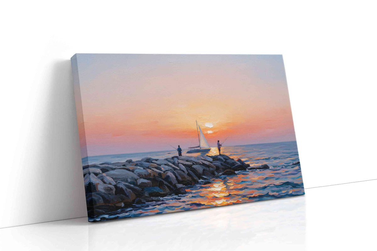 Dawn Serenity Seascape beach canvas print gallery-wrapped landscape canvas studio shot