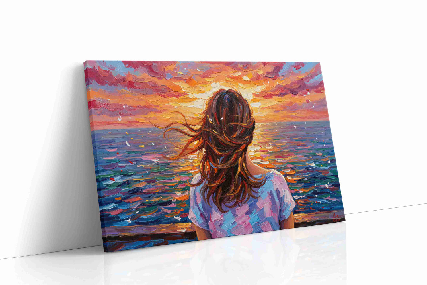 Embrace the Horizon romance canvas print, gallery-wrapped, ready to hang