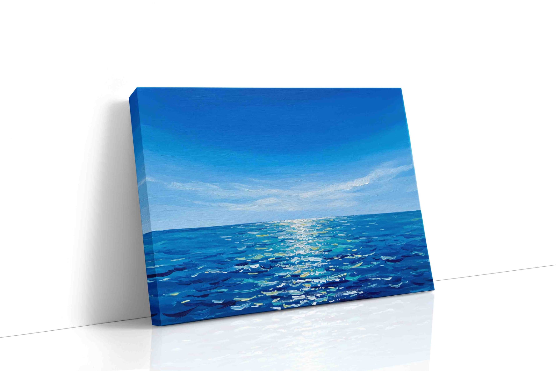 Endless Azure Reflections ocean canvas print gallery-wrapped landscape canvas studio shot