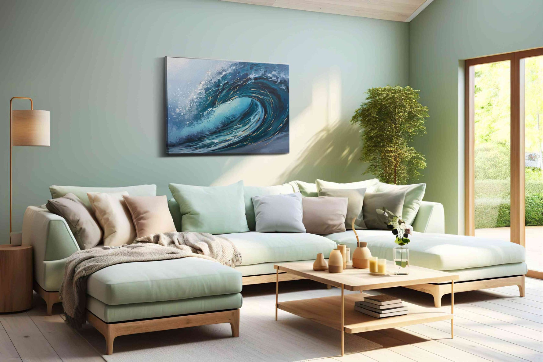 Eternal Ocean Surge ocean canvas print, hanging on wall