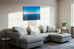 Eternal Ocean Symphony ocean canvas print, displayed in a living room
