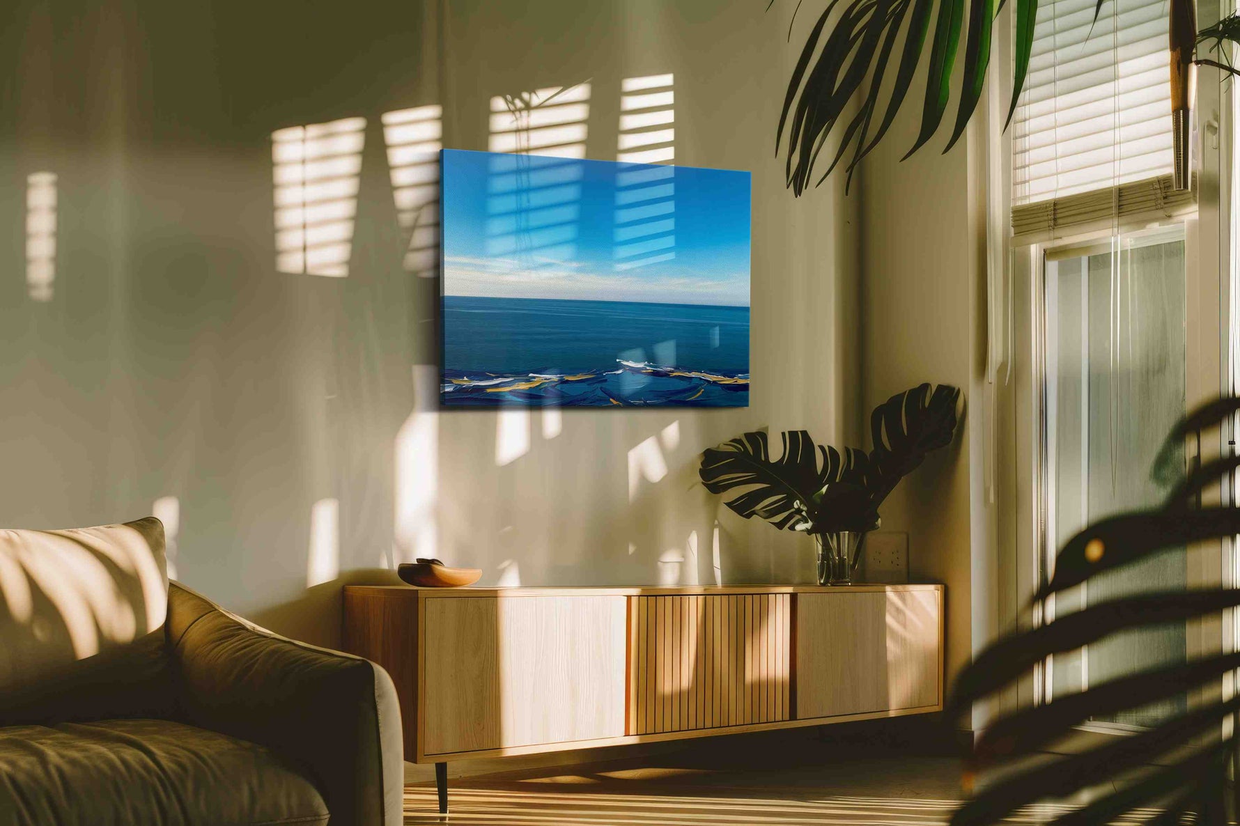 Eternal Ocean Symphony ocean canvas print, on wall, lifestyle preview