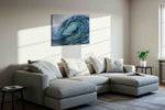 Eternal Ocean Whirl ocean canvas print in a living room scene