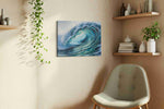 Eternal Ocean Whirl ocean canvas print, displayed in a living room