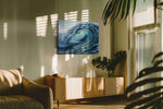 Eternal Ocean Whirl ocean canvas print, on wall, lifestyle preview