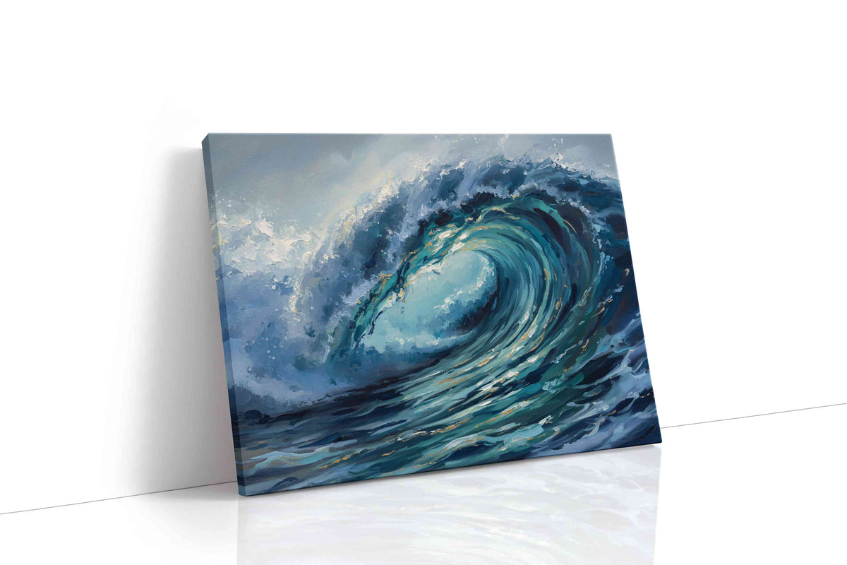 Eternal Ocean Whirl ocean canvas print gallery-wrapped landscape canvas studio shot