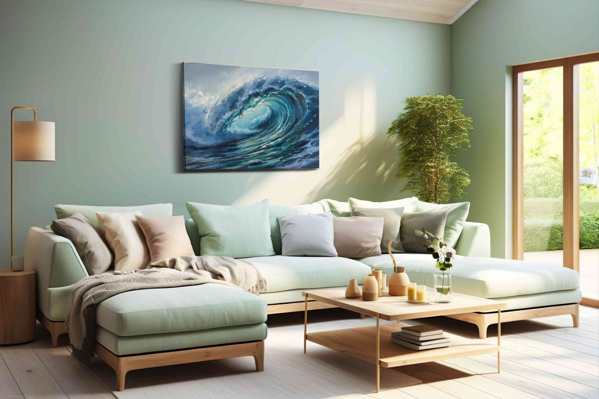 Eternal Ocean Whirl – ocean canvas wall art, gallery-wrapped, ready to hang