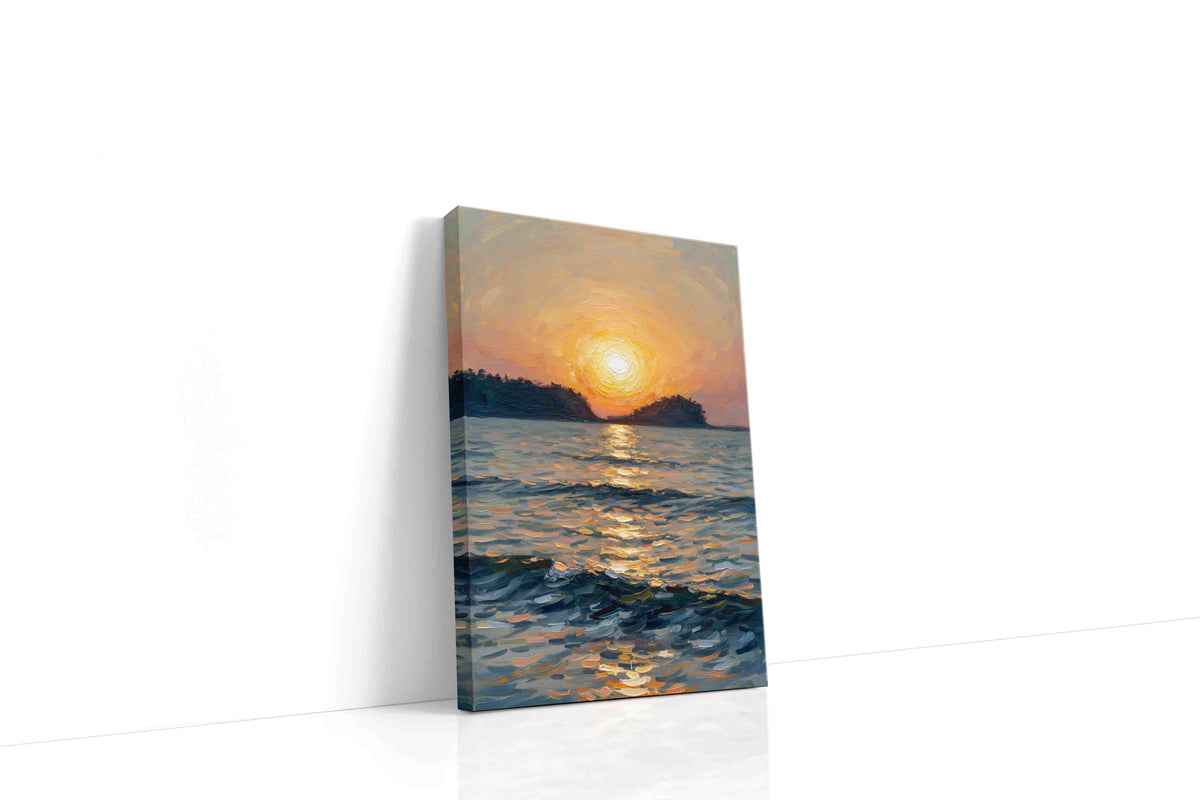 Eternal Sun's Embrace landscape canvas print, gallery-wrapped, ready to hang