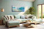 Euphoric Wave Ride beach canvas print, hanging on wall