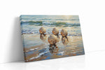 Golden Orbs of the Tide beach canvas print, gallery-wrapped, ready to hang