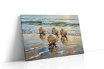 Golden Orbs of the Tide beach canvas print gallery-wrapped landscape canvas studio shot