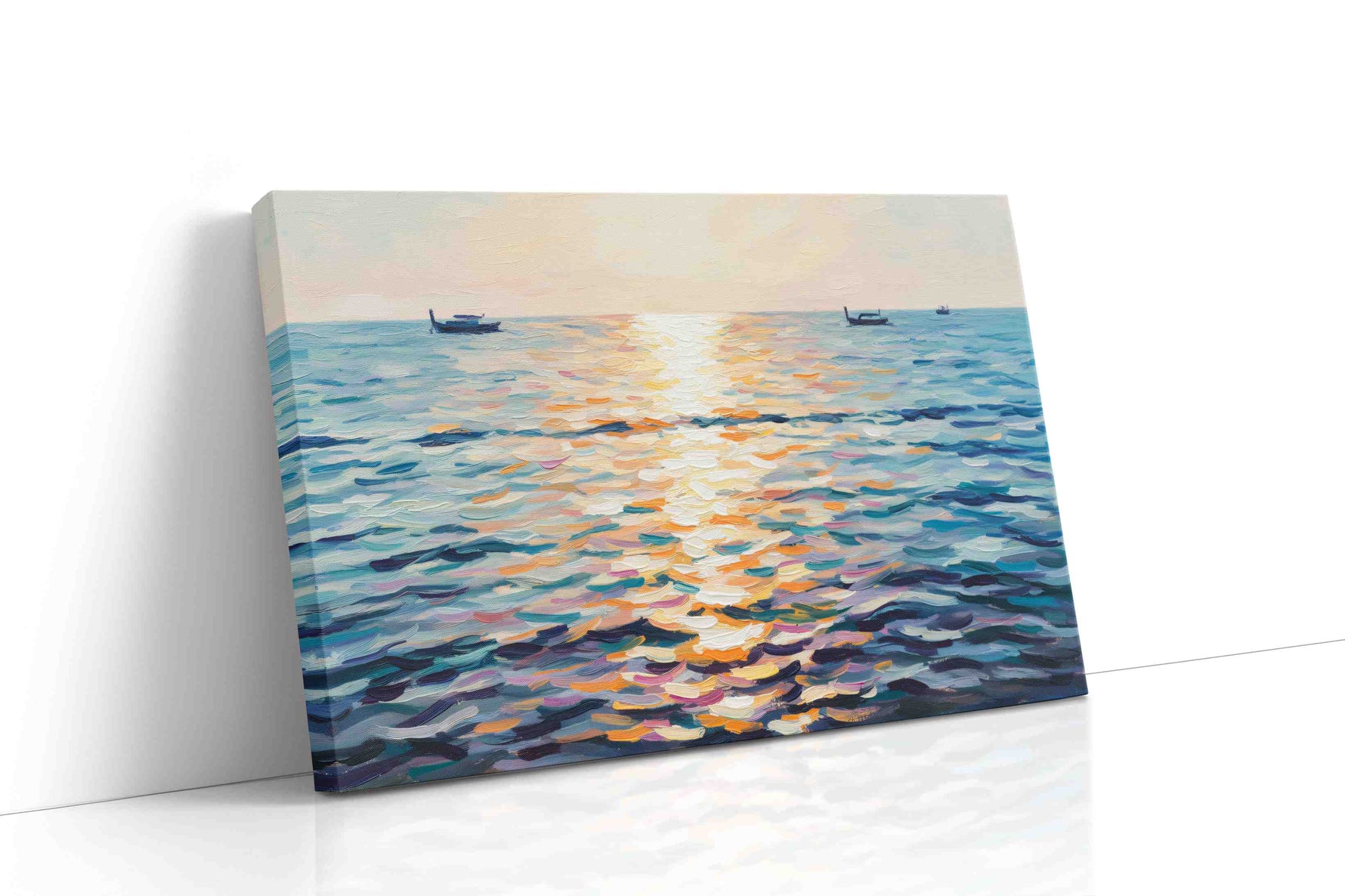 Luminous Ocean Serenade beach canvas print gallery-wrapped landscape canvas studio shot