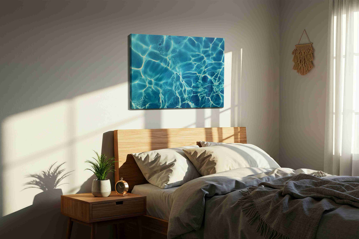 Ripples of Azure Dreams – ocean canvas wall art, gallery-wrapped, ready to hang