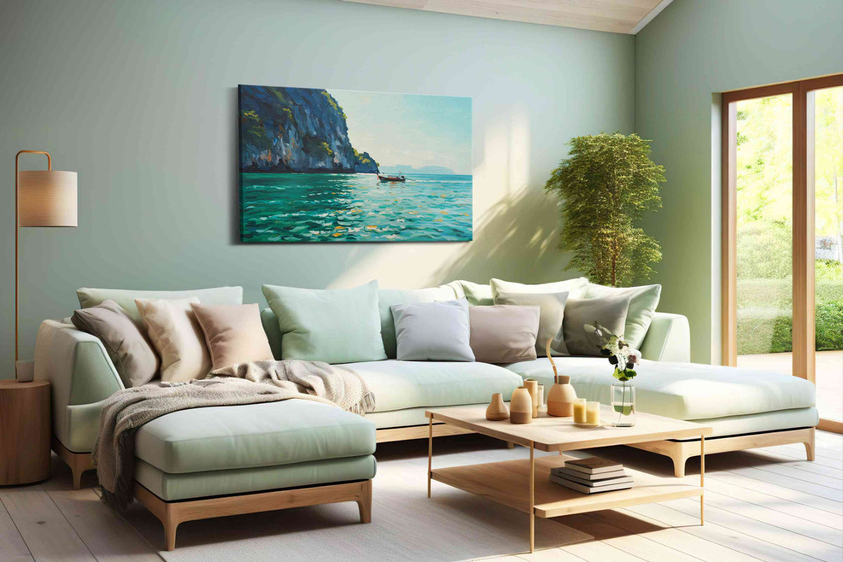 Serenade of the Sea beach canvas print, hanging on wall