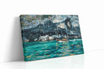 Serenity Beneath Cliffs beach canvas print gallery-wrapped landscape canvas studio shot