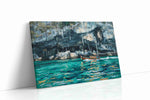 Serenity Beneath Cliffs beach canvas print, gallery-wrapped, ready to hang