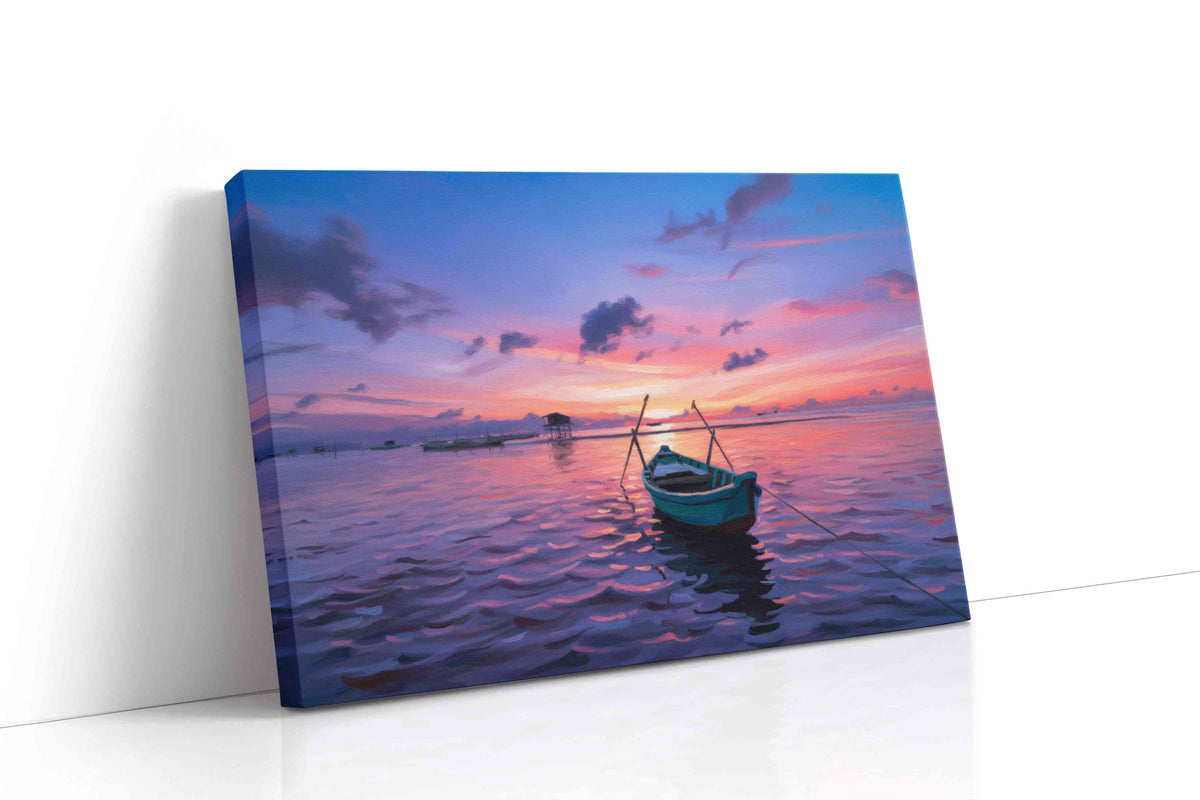 Twilight Serenity beach canvas print, gallery-wrapped, ready to hang