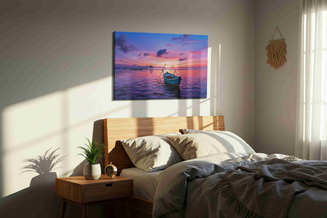 Twilight Serenity – beach canvas wall art, gallery-wrapped, ready to hang