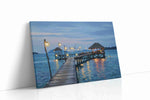 Twilight Serenity on the Pier beach canvas print gallery-wrapped landscape canvas studio shot
