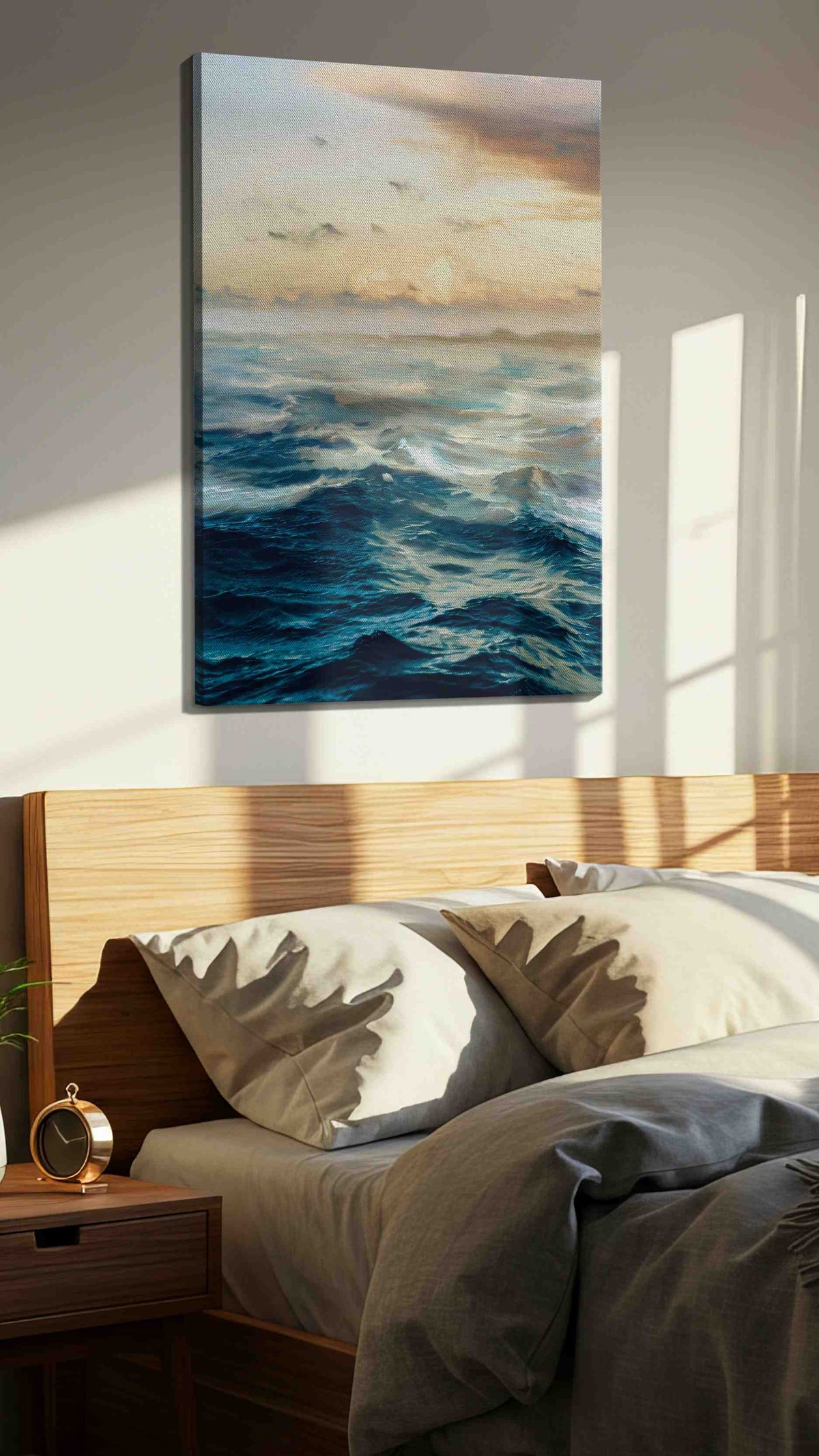 Whispers of the Ocean Dawn – ocean canvas wall art, gallery-wrapped, ready to hang